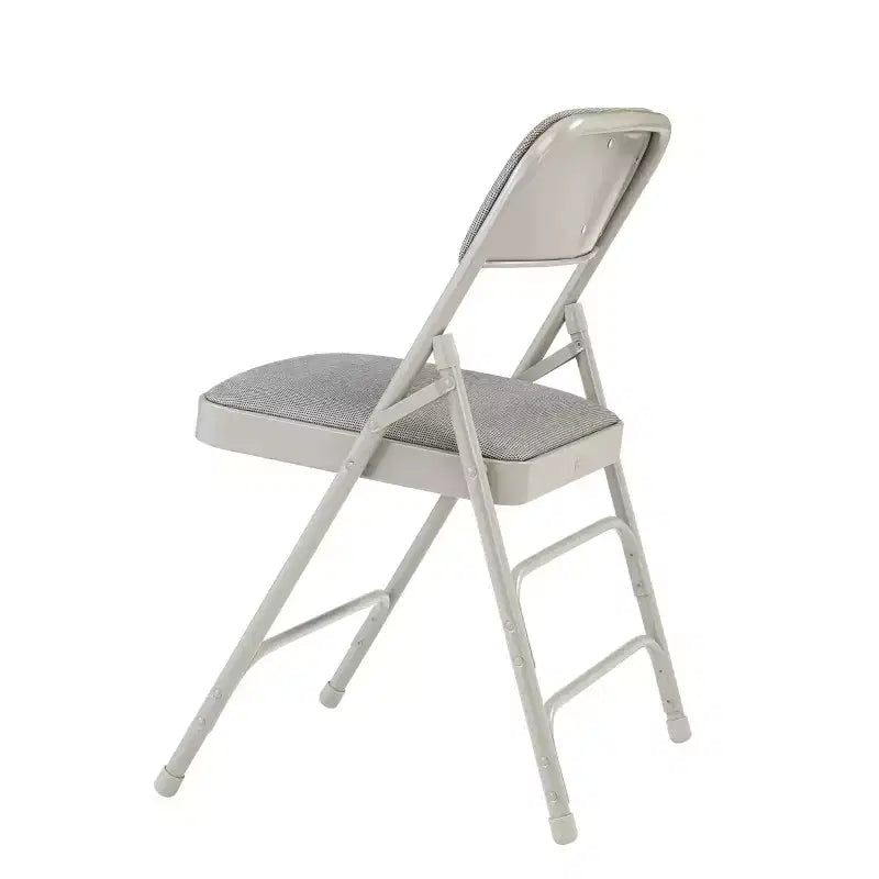 Juego de 4 sillas plegables de lujo con asiento acolchado de tela y triple refuerzo - Hampden Furnishings