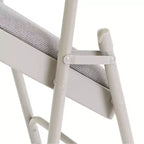 Juego de 4 sillas plegables de lujo con asiento acolchado de tela y triple refuerzo - Hampden Furnishings