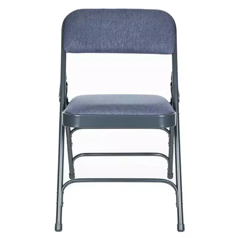 Juego de 4 sillas plegables de lujo con asiento acolchado de tela y triple refuerzo - Hampden Furnishings