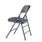Juego de 4 sillas plegables de lujo con asiento acolchado de tela y triple refuerzo - Hampden Furnishings