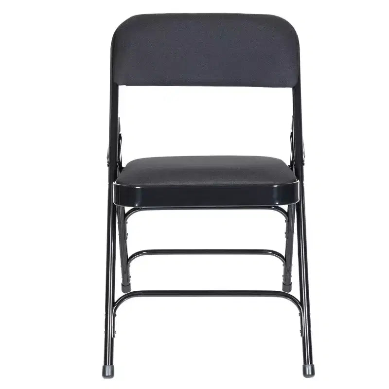 Juego de 4 sillas plegables de lujo con asiento acolchado de tela y triple refuerzo - Hampden Furnishings