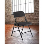 Juego de 4 sillas plegables de lujo con asiento acolchado de tela y triple refuerzo - Hampden Furnishings