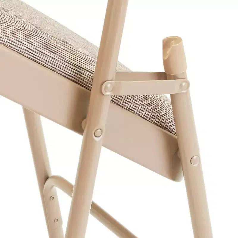 Juego de 4 sillas plegables de lujo con asiento acolchado de tela y triple refuerzo - Hampden Furnishings