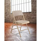 Juego de 4 sillas plegables de lujo con asiento acolchado de tela y triple refuerzo - Hampden Furnishings
