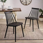 Set of 2 Dunsmuir Farmhouse Spindle-Back Dining Chairs - Christopher Knight Home