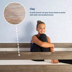 Litera en forma de L de madera maciza Max & Lily, doble sobre matrimonial con estantería para niños