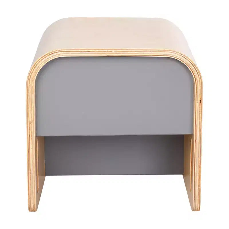 Silla cúbica multiusos de madera curvada para niños pequeños ECR4Kids, muebles Montessori