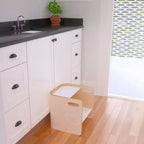 Silla cúbica multiusos de madera curvada para niños pequeños ECR4Kids, muebles Montessori