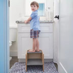 Silla cúbica multiusos de madera curvada para niños pequeños ECR4Kids, muebles Montessori