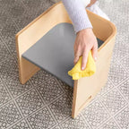 Silla cúbica multiusos de madera curvada para niños pequeños ECR4Kids, muebles Montessori