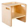 Silla cúbica multiusos de madera curvada para niños pequeños ECR4Kids, muebles Montessori