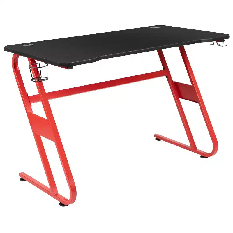 Juego de escritorio para videojuegos y silla reclinable para videojuegos Flash Furniture con portavasos y gancho para auriculares