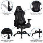 Juego de escritorio para videojuegos y silla reclinable para videojuegos Flash Furniture con portavasos y gancho para auriculares