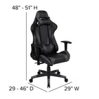 Juego de escritorio para videojuegos y silla reclinable para videojuegos Flash Furniture con portavasos y gancho para auriculares