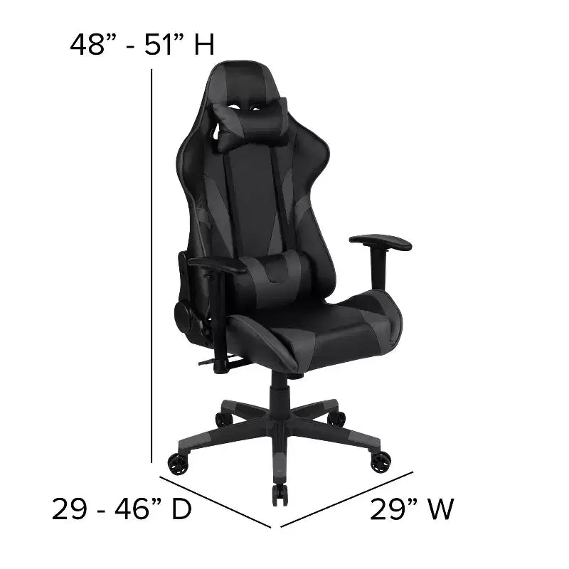 Juego de escritorio para videojuegos y silla reclinable para videojuegos Flash Furniture con portavasos y gancho para auriculares