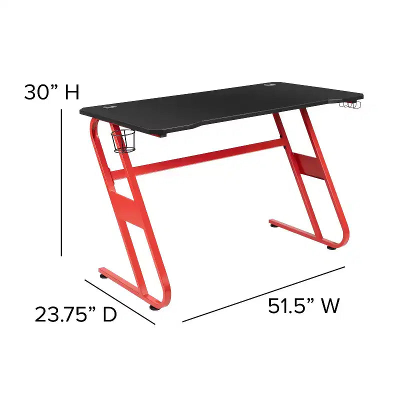 Juego de escritorio para videojuegos y silla reclinable para videojuegos Flash Furniture con portavasos y gancho para auriculares