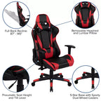 Juego de escritorio para videojuegos y silla reclinable para videojuegos Flash Furniture con portavasos y gancho para auriculares