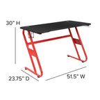 Juego de escritorio para videojuegos y silla reclinable para videojuegos Flash Furniture con portavasos y gancho para auriculares