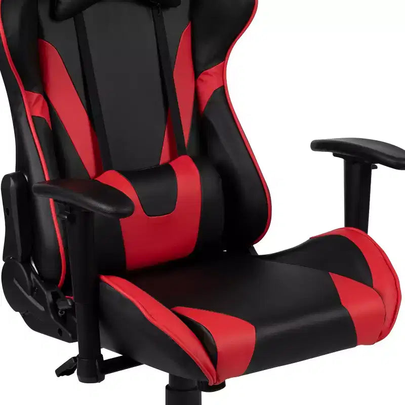 Juego de escritorio para videojuegos y silla reclinable para videojuegos Flash Furniture con portavasos y gancho para auriculares