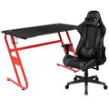 Juego de escritorio para videojuegos y silla reclinable para videojuegos Flash Furniture con portavasos y gancho para auriculares