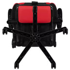Silla de juego Flash Furniture X30 Silla ergonómica de oficina tipo carreras para computadora con respaldo totalmente reclinable y reposapiés deslizable en LeatherSoft rojo