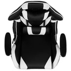 Silla de juego Flash Furniture X30 Silla ergonómica de oficina tipo carreras para computadora con respaldo totalmente reclinable y reposapiés deslizable en LeatherSoft rojo