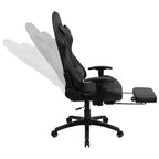 Silla de juego Flash Furniture X30 Silla ergonómica de oficina tipo carreras para computadora con respaldo totalmente reclinable y reposapiés deslizable en LeatherSoft rojo
