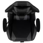 Silla de juego Flash Furniture X30 Silla ergonómica de oficina tipo carreras para computadora con respaldo totalmente reclinable y reposapiés deslizable en LeatherSoft rojo