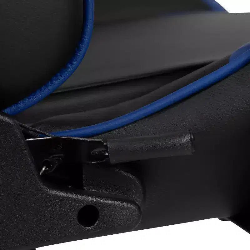 Silla de juego Flash Furniture X30 Silla ergonómica de oficina tipo carreras para computadora con respaldo totalmente reclinable y reposapiés deslizable en LeatherSoft rojo