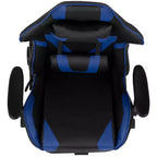 Silla de juego Flash Furniture X30 Silla ergonómica de oficina tipo carreras para computadora con respaldo totalmente reclinable y reposapiés deslizable en LeatherSoft rojo