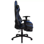 Silla de juego Flash Furniture X30 Silla ergonómica de oficina tipo carreras para computadora con respaldo totalmente reclinable y reposapiés deslizable en LeatherSoft rojo