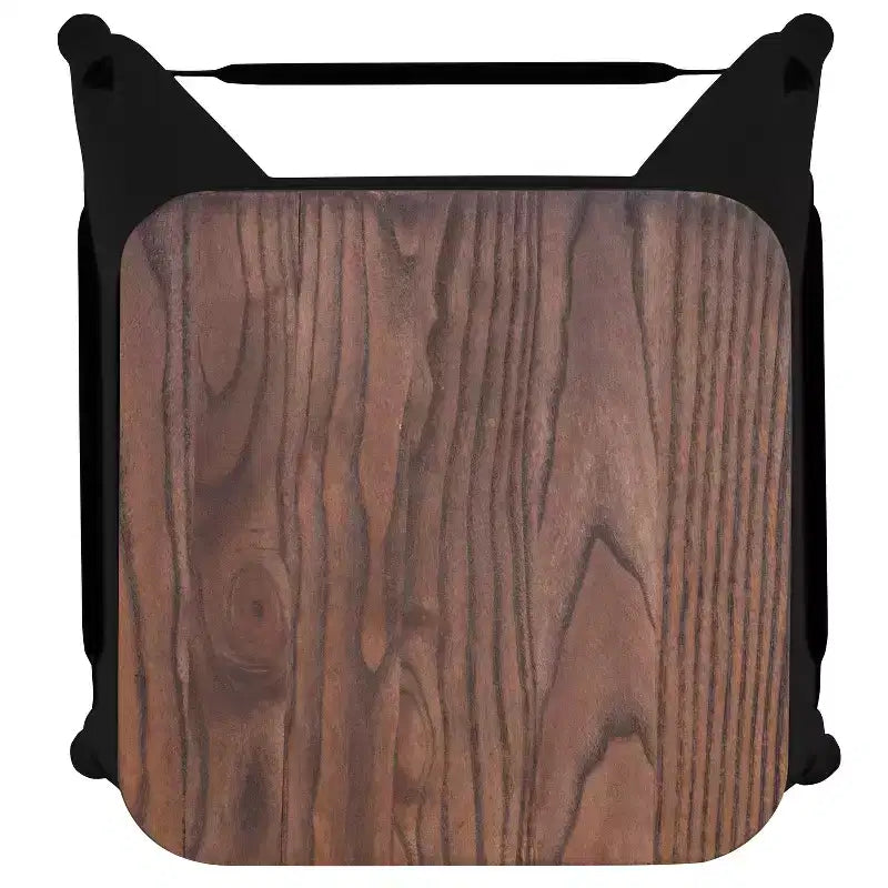 Flash Furniture Taburete de barra de metal de 24 pulgadas de alto, altura de mostrador, para interiores con asiento de madera - Juego apilable de 4 unidades