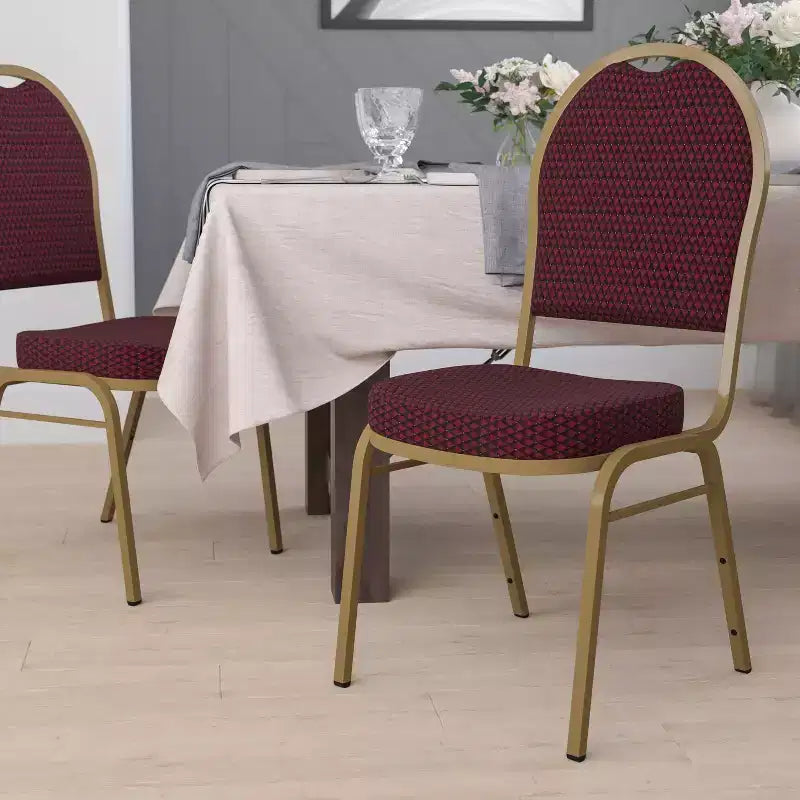 Silla apilable de banquete con respaldo abombado de la serie HERCULES de Flash Furniture