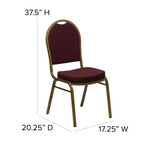 Silla apilable de banquete con respaldo abombado de la serie HERCULES de Flash Furniture