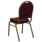 Silla apilable de banquete con respaldo abombado de la serie HERCULES de Flash Furniture