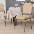 Silla apilable de banquete con respaldo abombado de la serie HERCULES de Flash Furniture