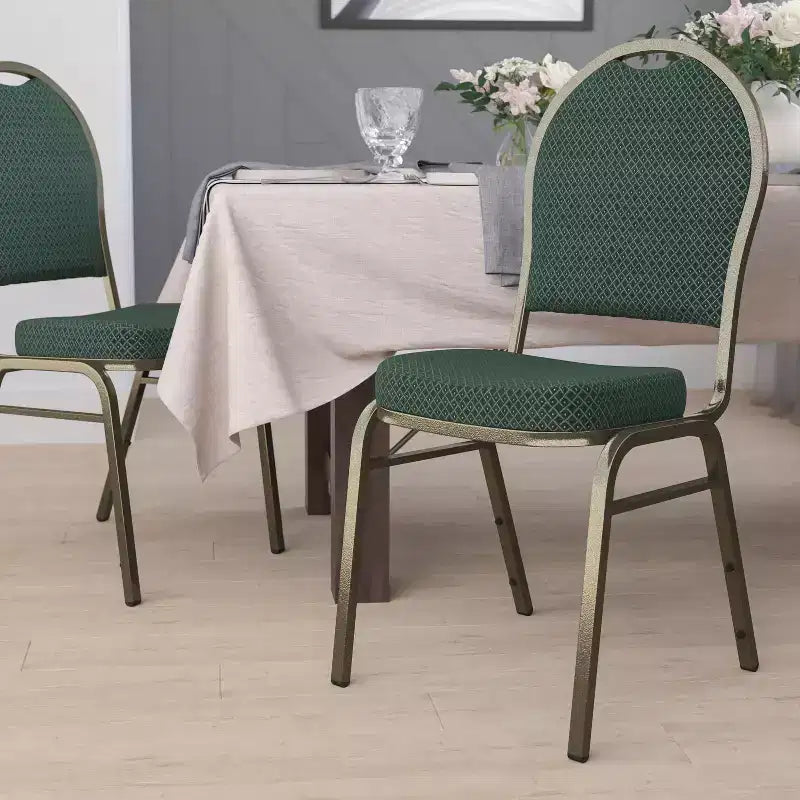 Silla apilable de banquete con respaldo abombado de la serie HERCULES de Flash Furniture