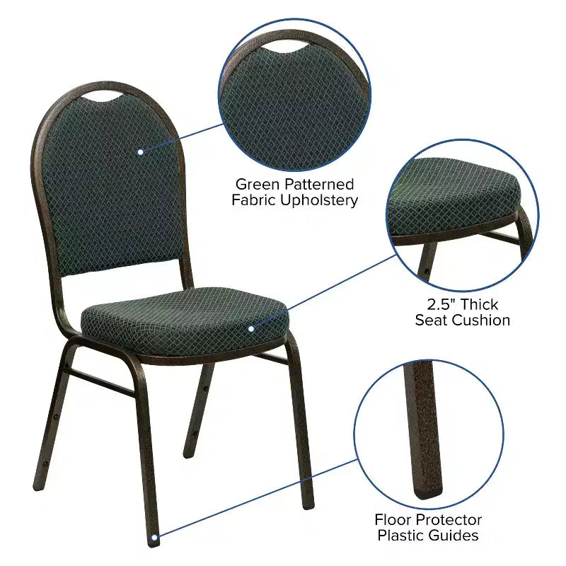 Silla apilable de banquete con respaldo abombado de la serie HERCULES de Flash Furniture