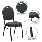 Silla apilable de banquete con respaldo abombado de la serie HERCULES de Flash Furniture