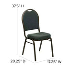Silla apilable de banquete con respaldo abombado de la serie HERCULES de Flash Furniture