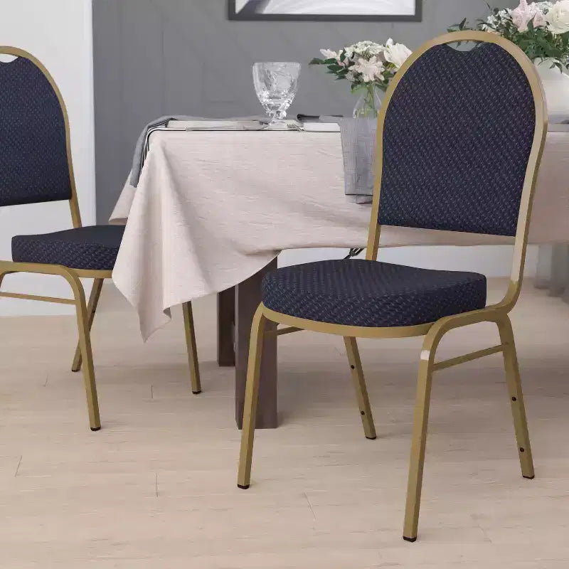 Silla apilable de banquete con respaldo abombado de la serie HERCULES de Flash Furniture