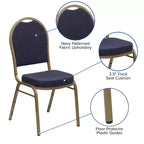 Silla apilable de banquete con respaldo abombado de la serie HERCULES de Flash Furniture