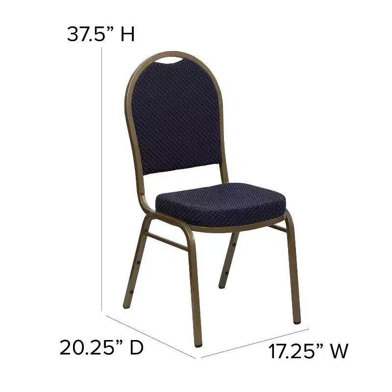Silla apilable de banquete con respaldo abombado de la serie HERCULES de Flash Furniture