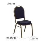 Silla apilable de banquete con respaldo abombado de la serie HERCULES de Flash Furniture