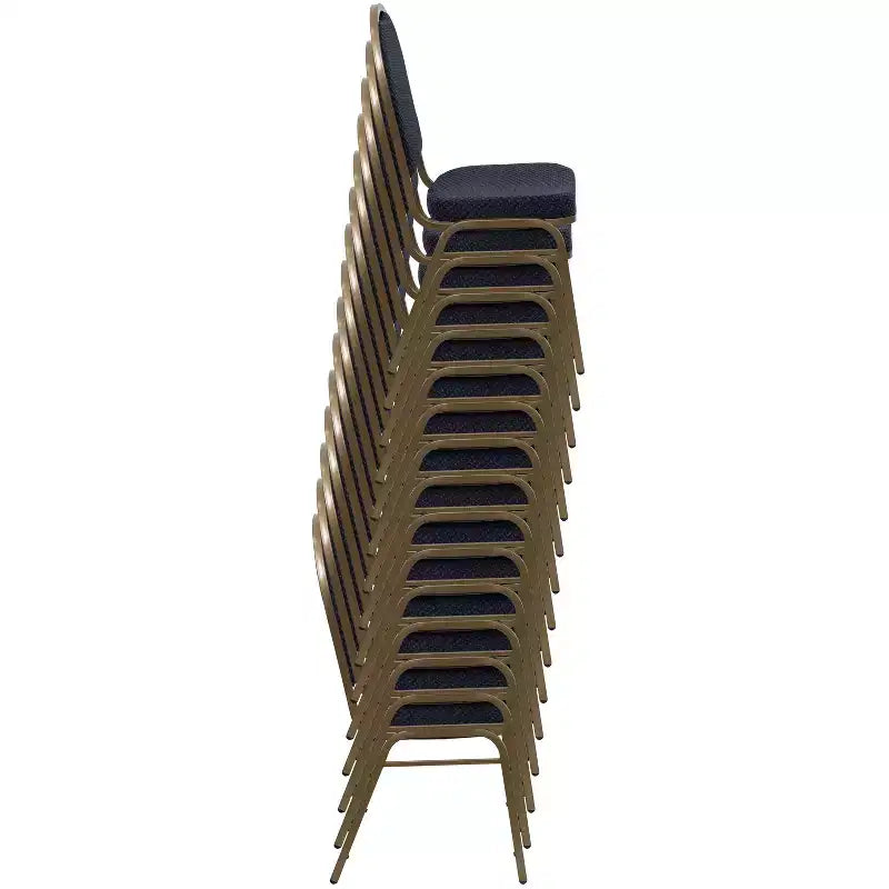 Silla apilable de banquete con respaldo abombado de la serie HERCULES de Flash Furniture