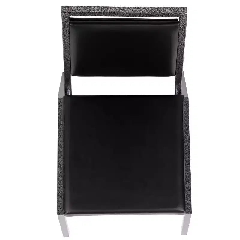 Silla apilable para banquetes Flash Furniture HERCULES Series con respaldo cuadrado y estructura de veta plateada