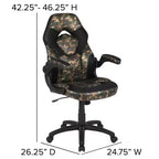 Juego de escritorio para juegos y silla de carreras Flash Furniture con portavasos, gancho para auriculares y 2 orificios para gestión de cables