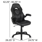 Juego de escritorio para juegos y silla de carreras Flash Furniture con portavasos, gancho para auriculares y 2 orificios para gestión de cables