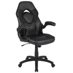 Juego de escritorio para juegos y silla de carreras Flash Furniture con portavasos, gancho para auriculares y 2 orificios para gestión de cables