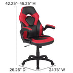 Juego de escritorio para juegos y silla de carreras Flash Furniture con portavasos, gancho para auriculares y 2 orificios para gestión de cables